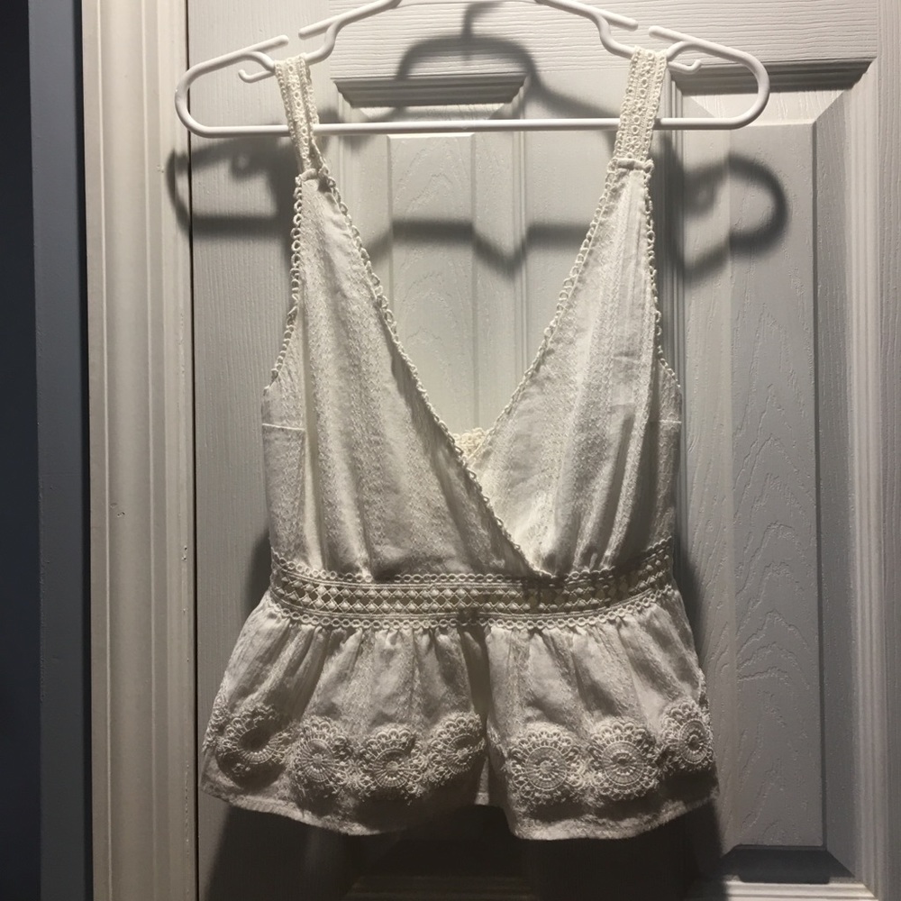 Adorable White Topshop Blouse